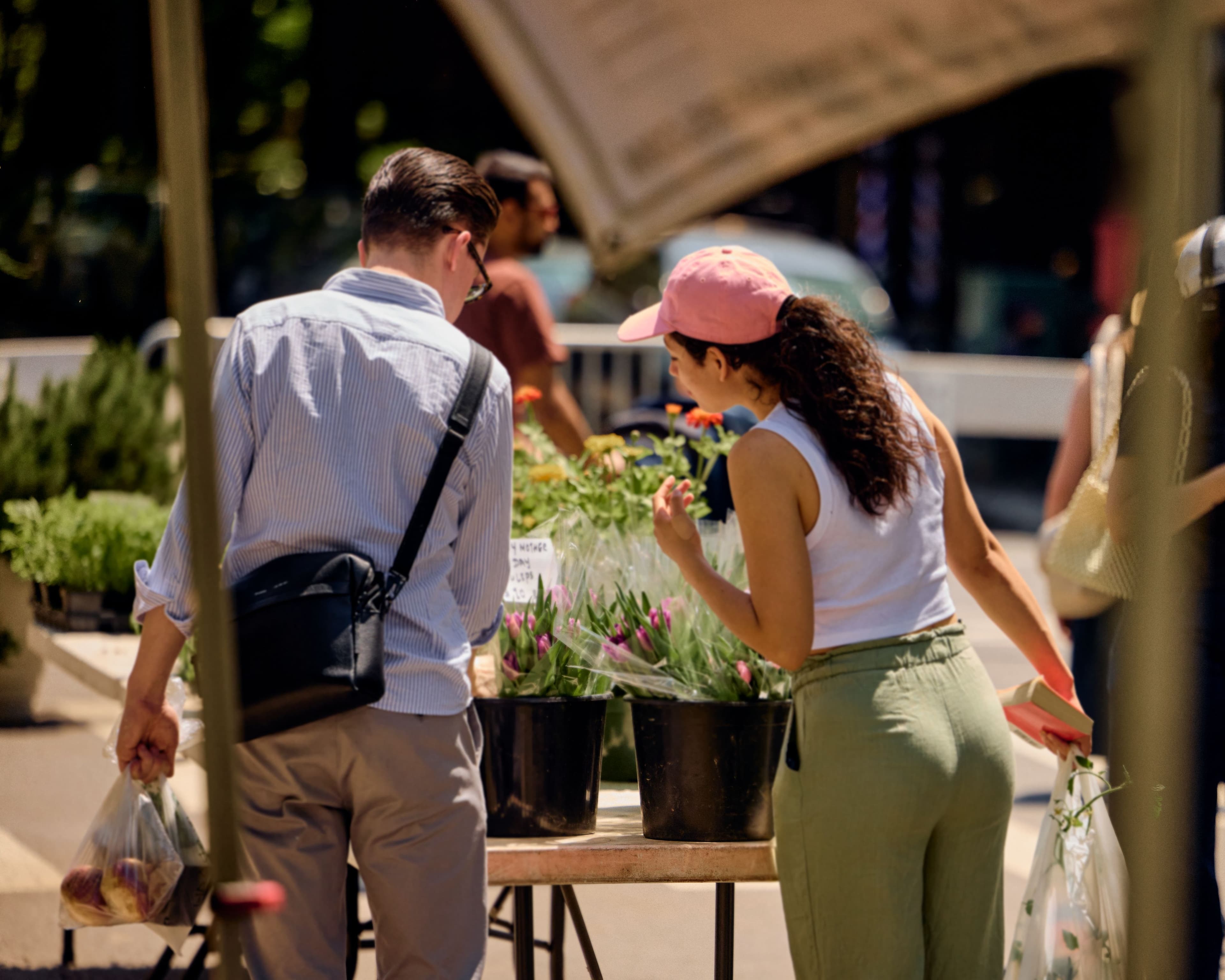 People shopping for plants